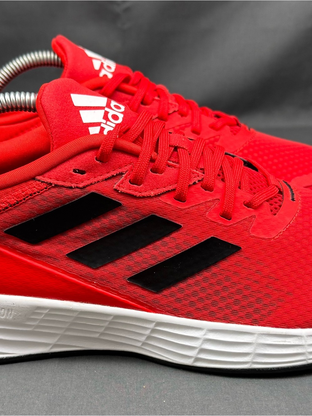 adidas galaxy six Red Athletic Sneakers with Black Stripes
